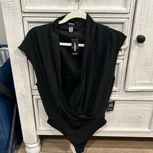 Brand new black bodysuit. Perfect for the office or a night out.